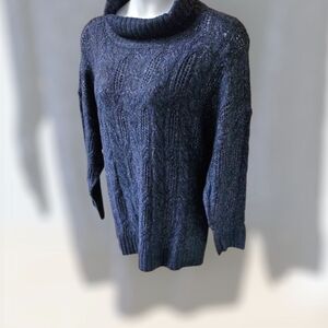TORRID New Plus Size Royal Blue Vegan Cashmere Pullover Turtle Neck Sweater 2X